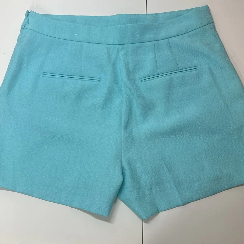 Ann Taylor The Side Zip Shorts Aqua Size 10 - Picture 2 of 9